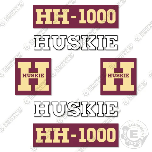 Fits Huskie HH1000-2 Decal Kit Hydraulic Hammer 1000, decal kit, hh