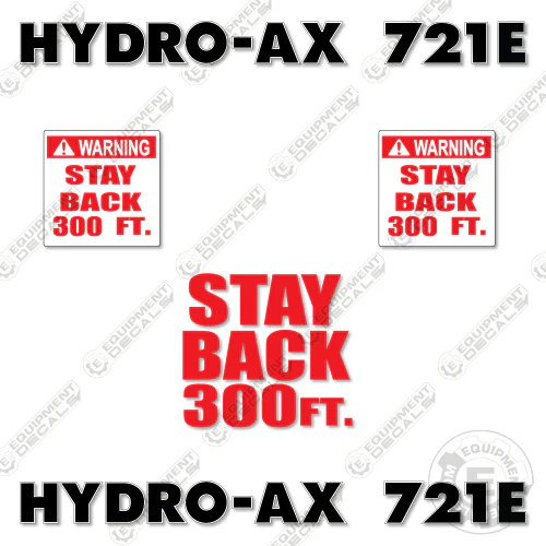 Fits Hydro-Ax 721E Decal Kit Mower Mulcher Replacement Stickers 721, 721 e, ax, decal kit, hydro, hydro ax