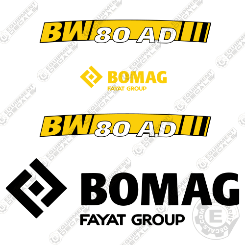 Fits Bomag BW 80 AD Roller Decal Kit 80, 80AD, ad, bomag, Bw80, decal kit