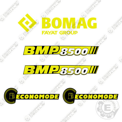 Fits Bomag BMP 8500 Walk Behind Roller Decal Kit 2018 decal kit