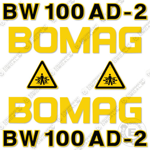 Fits Bomag BW100AD-2 Decal Kit Roller 120, 120ad, 120ad-3, 120ad3, ad-3, bomag, decal kit, roller