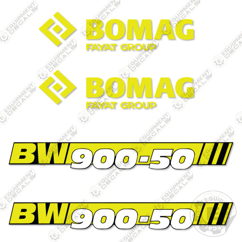 Fits Bomag BW 900-50 Vibratory Roller Decal Kit 50, 90, 900, bomag, decal kit