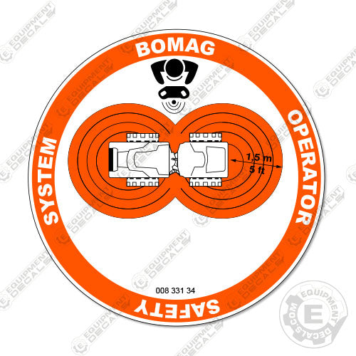 Fits Bomag Operator Safety Systems Decal decal kit