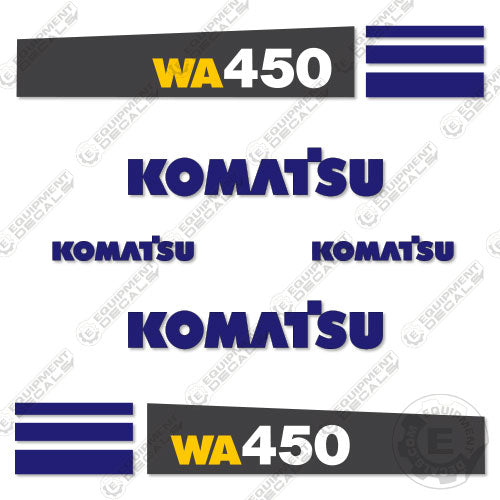 Fits Komatsu WA450-6 Decal Kit Wheel Loader 450, 450-6, 450-66, decal kit, wa450, wa450-6