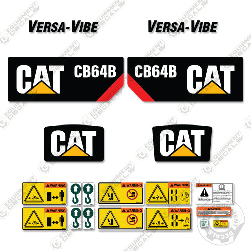 Fits Caterpillar CB64B Decal Kit Utility Roller 64, 64b, cb64, cb64b, decal kit