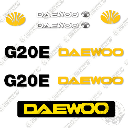 Fits Daewoo G20E Forklift Decal Kit decal kit