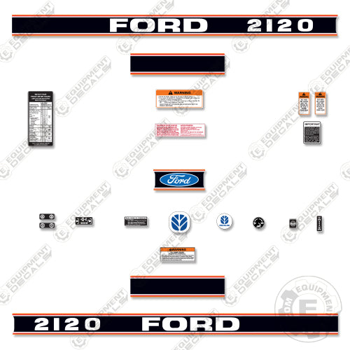 Fits Ford 2120 Decal Kit Tractor decal kit