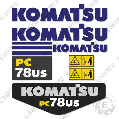 Fits Komatsu PC78US Decal Kit Excavator 78, decal kit, pc, us