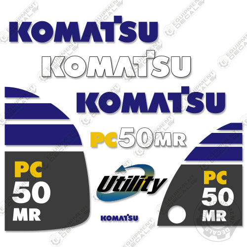 Fits Komatsu PC50MR-2 Decal Kit Mini Excavator 50, 50mr, decal kit, mr2, pc50, pcmr-1