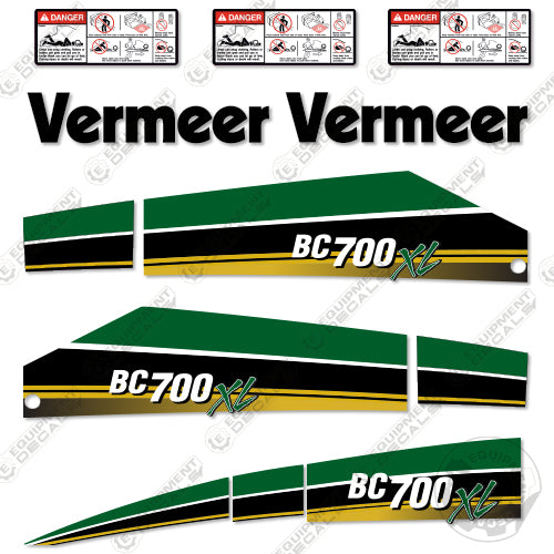 Fits Vermeer BC700XL Decal Kit Wood Chipper 700, 700xl, bc700xl, decal kit