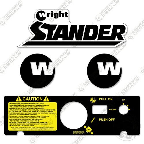 Fits Wright Stander 6125 Standing Mower Decal Kit decal kit