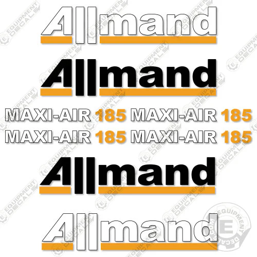 Fits Allmand Maxi-Air 185 Decal Kit Air Compressor air, decal kit, maxi, maxi-air