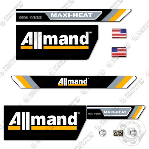 Fits Allmand MH-1000 Decal Kit Diesel Heater 1000, air, decal kit, maxi, maxi-air, mh-1000, mh1000