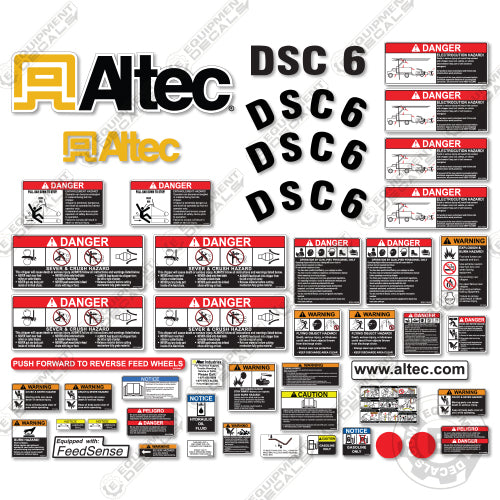 Fits Altec DSC6 Decal Kit Chipper decal kit, dsc