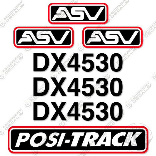 Fits ASV DX4530 Decal Kit Trail Groomer 453, 4530, decal kit, dx4530