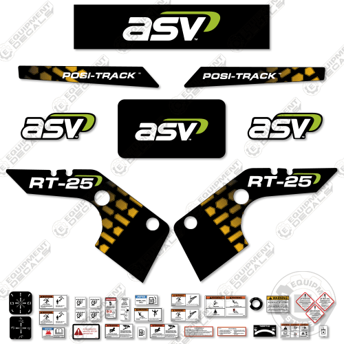 Fits ASV RT-25 Decal Kit Track Loader 25, decal kit, rt, rt-25, rt25