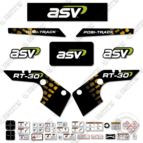 Fits ASV RT-30 Skid Steer Decal Kit 30, decal kit, rt