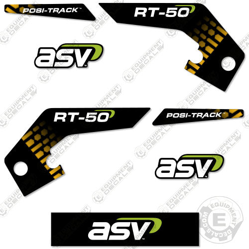 Fits ASV RT-50 Decal Kit Skid Steer 2018 2018, 50, decal kit, rt, rt50