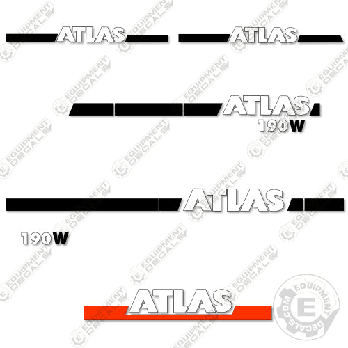 Fits Atlas 190W Decal Kit Excavator 190, 190-w, 190w, decal kit