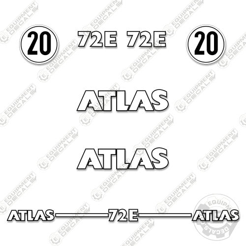 Fits Atlas 72E Decal Kit Wheel Loader 72, 72-e, 72e, decal kit