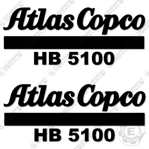 Fits Atlas Copco HB5100 Decal Kit Hammer 5100, decal kit, hb5100