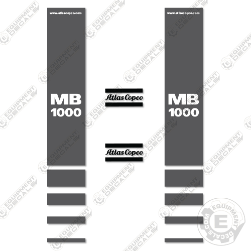 Fits Atlas Copco MB1000 Decal Kit Hammer 1000, decal kit, mb1000