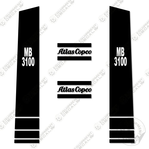 Fits Atlas Copco MB3100 Decal Kit Hammer 3100, decal kit, mb-3100, mb3100, md