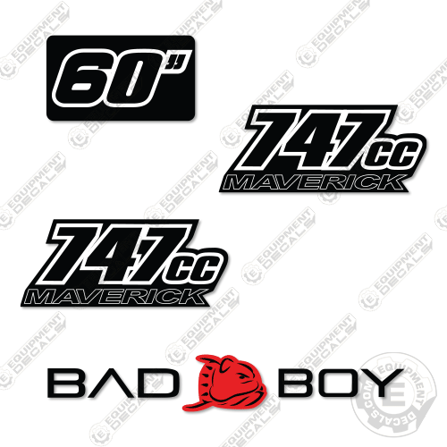 Fits Bad Boy 747CC Decal Kit Mower 747, 747cc, decal kit