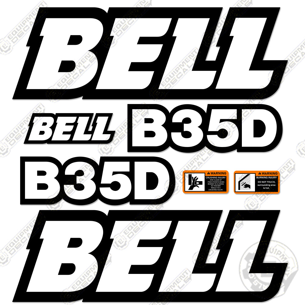 Fits Bell B35D Decal Kit Articulated Dump Truck 35, 35-d, 35d, b-35, b-35-d, b35, decal kit