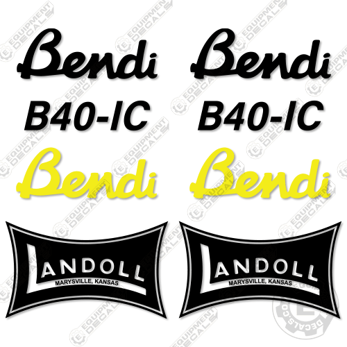 Fits Landoll Bendi B40-IC Decal kit Forklift b40, B40-IC, decal kit