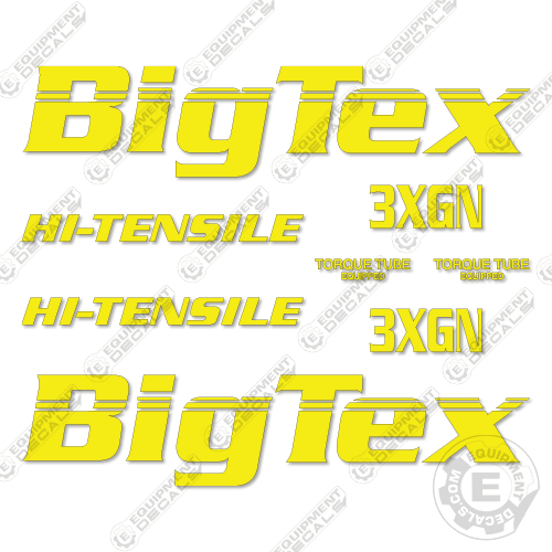 Fits Big Tex 3XGN Decal Kit Goose Neck Trailer big, big tex, bigtex, decal kit, tex