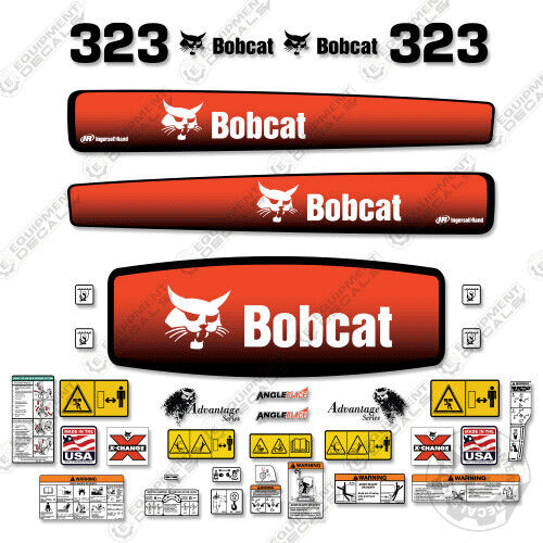 Fits Bobcat 323 Mini Excavator Decal Replacement Kit 323, decal kit