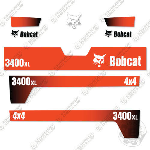 Fits Bobcat 3400XL 4x4 Utility Vehicle Replacement Decal decal kit