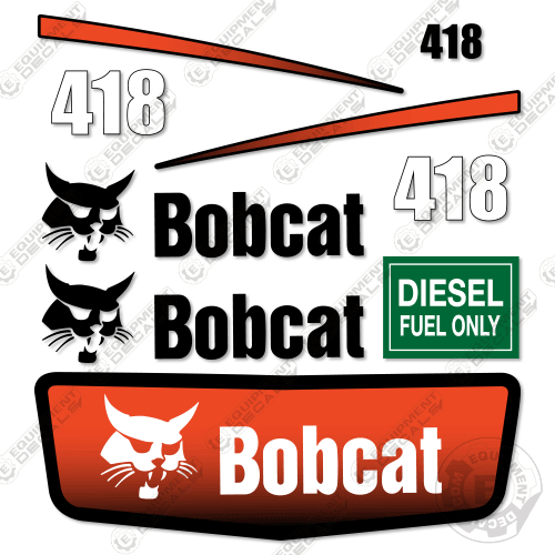 Fits Bobcat 418 Mini Excavator Decal Kit decal kit