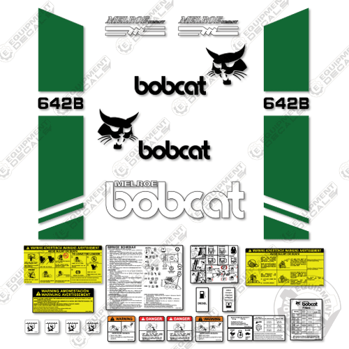 Fits Bobcat 642B Skid Steer Decal Kit decal kit, 642, 642b, 642-b