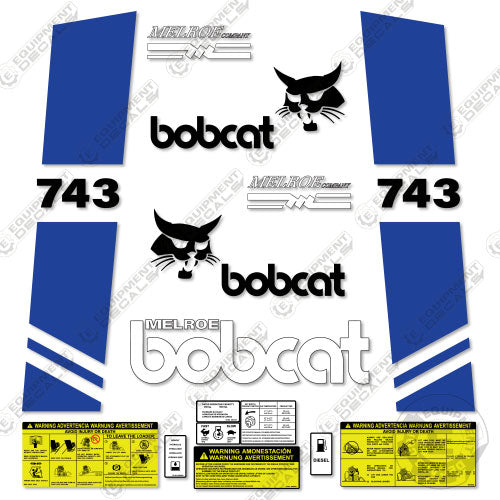 Fits Bobcat 743 Skid Steer Decal Kit Style C (1981-1991) 743, decal kit