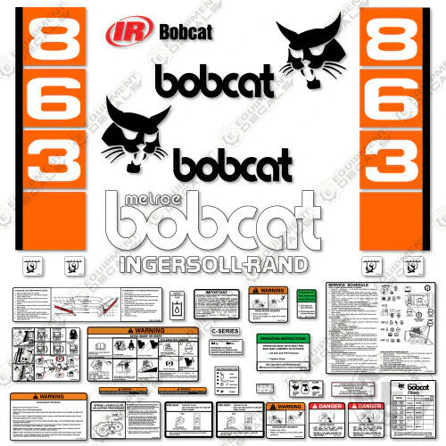 Fits Bobcat 863 Skid Steer Decal Kit decal kit