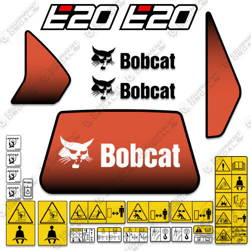 Fits Bobcat E20 Mini Excavator Decal Kit decal kit, e 20, e20