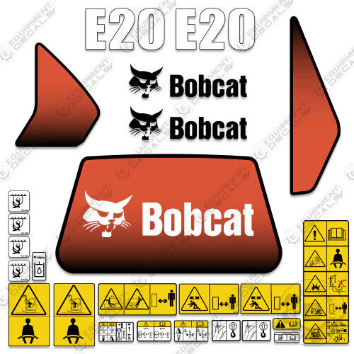 Fits Bobcat E20 Mini Excavator Decal Kit (Older Style) decal kit, e 20, e20