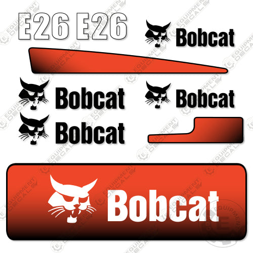 Fits Bobcat E26 Mini Excavator Decal Replacement Kit decal kit