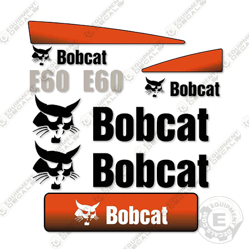 Fits Bobcat E60 Mini Excavator Decal Kit decal kit