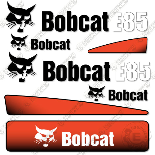 Fits Bobcat E 85 Mini Excavator Decal Replacement Kit E85 decal kit