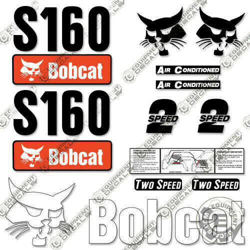 Fits Bobcat S160 Decal Kit Skid Steer 160, decal kit, s160