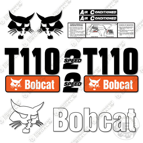 Fits Bobcat T110 Decal Kit Track Loader decal kit