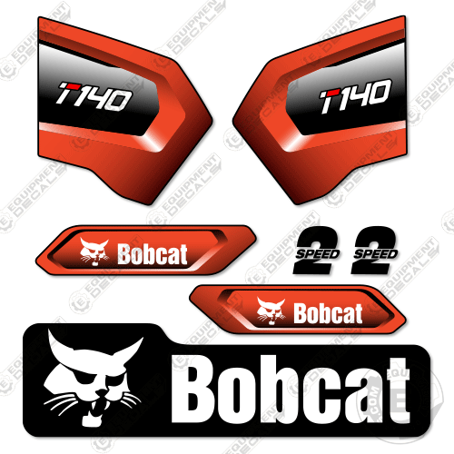 Fits Bobcat T140 Track Loader Decal Kit - CUSTOM 140, t140, t-140