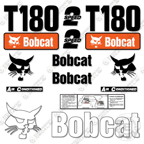 Fits Bobcat T180 Track Loader Decal Kit 180,t180,t-180