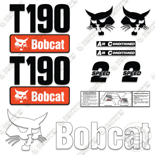 Fits Bobcat T 190 Skid Steer Decal Kit decal kit, s-300