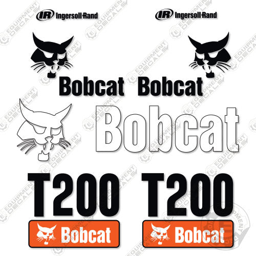 Fits Bobcat T200 Decal Kit Skid Steer 200, decal kit, t-200, t200