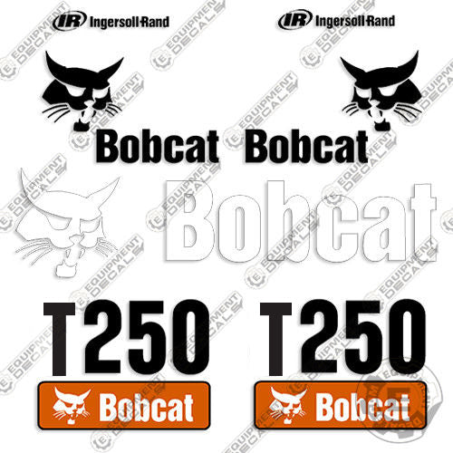 Fits Bobcat T250 Decal Kit Skid Steer 250, decal kit