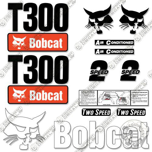 Fits Bobcat T 300 Skid Steer Decal Kit 300, decal kit, t-300, t300